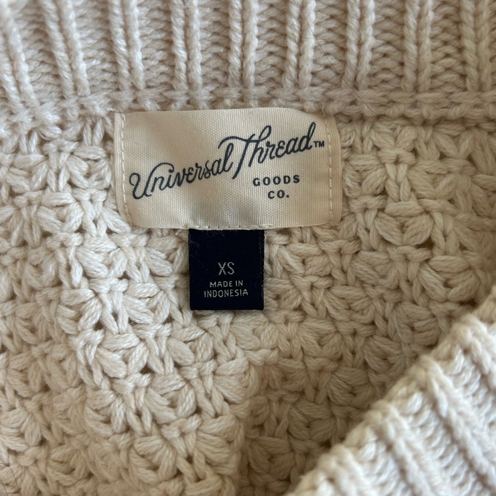 Universal Thread Cream Textured Sweater - Picture 2 of 4